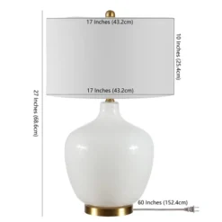 Eugenie Table Lamp - 27 Inch Height - TBL4289 - Antique White - Safavieh -Lighting Store GUEST 00b4868d 651d 4caf b8e7 c492262c5de4
