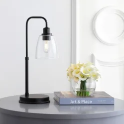 Kashton Task Table Lamp W/ USB Port - 20 Inch Height - TBL4186 - Black - Safavieh -Lighting Store GUEST 018c2ac5 3626 42eb a655 f02b9075f00a