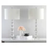 (Set Of 2) 29" Liam Stacked Crystal Ball Lamp Clear (Includes CFL Light Bulb) - Safavieh