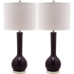 Mae Long Neck Ceramic Table Lamp (Set Of 2) - Safavieh -Lighting Store GUEST 02bba8a8 df9e 4f7f 86b6 b8423bf3c616