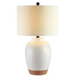 Portcia Table Lamp - Speckled Ivory Glaze - Safavieh -Lighting Store GUEST 043c08c4 588c 4374 9454 55cbfd9e5278