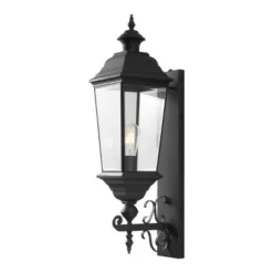 Braden Outdoor Wall Sconce - PLT4084 - Black - Safavieh