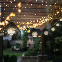 Junia LED Outdoor String Lights - 120" - 10 Light - PLT4048 - Black - Safavieh 6 Junia LED Outdoor String Lights - 120" - 10 Light - PLT4048 - Black - Safavieh -Lighting Store GUEST 09d9ea64 7446 4f90 bcef 3fb8f9dc8fc8