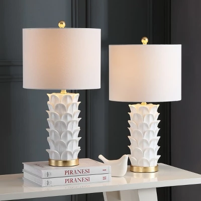 Nico Table Lamp (Set Of 2) - 25 Inch Height - TBL4116 - White/Gold - Safavieh 4 Nico Table Lamp (Set Of 2) - 25 Inch Height - TBL4116 - White/Gold - Safavieh - Image 2