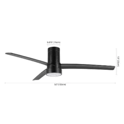Dylas Led Light 52" Ceiling Fan - CLF1028 - Black - Safavieh -Lighting Store GUEST 0ad621bb ae82 4b35 9d19 31668a07f153