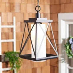 Braith 9.1" Outdoor Pendant - PLT7011 - Black - Safavieh -Lighting Store GUEST 0d0fdf71 f3f2 4ff9 ad15 20d525818187