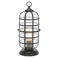 Rigel 6" Outdoor Table Lamp - PLT7033 - Black - Safavieh