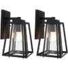 Rydler 7.48" Outdoor Sconce (Set Of 2) - PLT7030 - Black - Safavieh -Lighting Store GUEST 11166e7e f1da 4f33 a048 d5d1bfc605c6