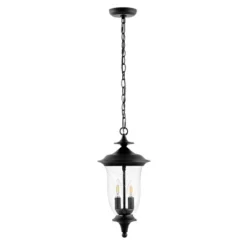 Dowell 9" Outdoor Pendant - PLT4033 - Black - Safavieh -Lighting Store GUEST 1123a107 211e 4d77 99a3 0c392ab13a26