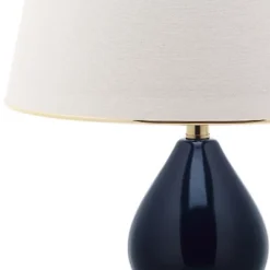 (Set Of 2) 26.5" Jill Double- Gourd Ceramic Lamp Navy (Includes CFL Light Bulb) - Safavieh -Lighting Store GUEST 1161bf6e a15a 4a14 9439 0061de6c05bd