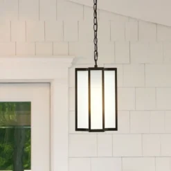 Hyla 8" Outdoor Pendant - PLT4024 - Black - Safavieh -Lighting Store GUEST 14b445bc b94d 4599 9379 773abe9326ed