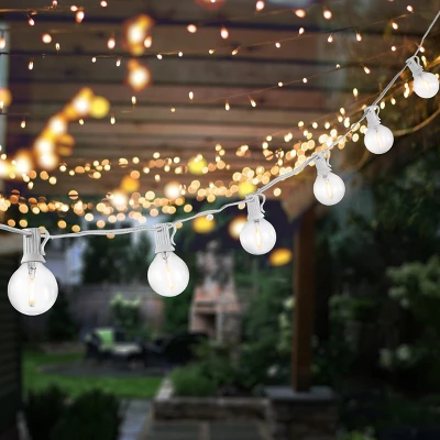 Chiera LED Outdoor String Lights - 120" - 10 Light - PLT4042 - White - Safavieh 4 Chiera LED Outdoor String Lights - 120" - 10 Light - PLT4042 - White - Safavieh - Image 2