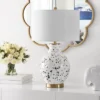 Krew Glass Table Lamp - White/Navy Blue - Safavieh -Lighting Store GUEST 15e31c17 cfce 4ea8 897f bdcbbfe2c487