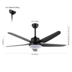 Melesa Led Light 52" Ceiling Fan - CLF1027 - Black - Safavieh -Lighting Store GUEST 17aa245c cb79 46ce 8eaf 2f669d4bf660