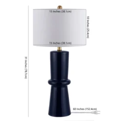 Ellaria Table Lamp (Set Of 2) - 31 Inch Height - TBL4300 - Navy Blue - Safavieh 9 Ellaria Table Lamp (Set Of 2) - 31 Inch Height - TBL4300 - Navy Blue - Safavieh -Lighting Store GUEST 1a034a28 0a1a 4f28 8744 c94bc49559b6