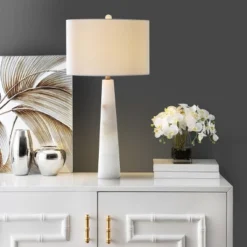 Delilah Alabaster Table Lamp - 30 Inch Height - TBL4067 - White - Safavieh 8 Delilah Alabaster Table Lamp - 30 Inch Height - TBL4067 - White - Safavieh -Lighting Store GUEST 1d8a4b79 2d6a 4f9b 935f d334cc2b5485