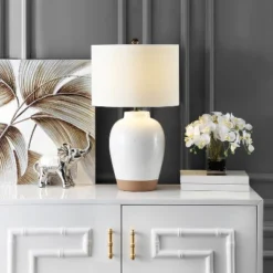 Portcia Table Lamp - Speckled Ivory Glaze - Safavieh -Lighting Store GUEST 1f9adc16 6f9e 4529 b4d0 83c11e66b17b