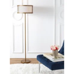 Evie Mesh Floor Lamp - LIT4199 - Gold - Safavieh -Lighting Store GUEST 2067ed99 36f2 41ff bb1f a6c93106b3d7