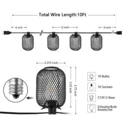 Jepsen 10 Light LED 120" Outdoor String Light - PLT4047 - Safavieh -Lighting Store GUEST 22df1919 2ea2 4a5e 8e6e e747525ee291