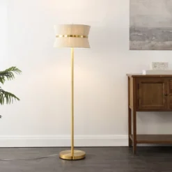 Kora 2 Light 55-63" Floor Lamp - FLL4136 - Bleached Natural/Brass - Safavieh -Lighting Store GUEST 26fdae9b 8a63 4bd5 bb5b 117947d9bb6b