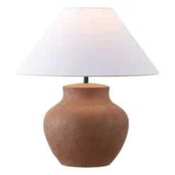 Clay 21.75" Table Lamp - TBL4656 - Brown - Safavieh