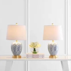 Set Of 2 Kalel Table Lamps Blue/White (Includes LED Light Bulb) - Safavieh 7 Set Of 2 Kalel Table Lamps Blue/White (Includes LED Light Bulb) - Safavieh -Lighting Store GUEST 2cf3e0b8 1ae1 4310 a664 24e81b7d0951