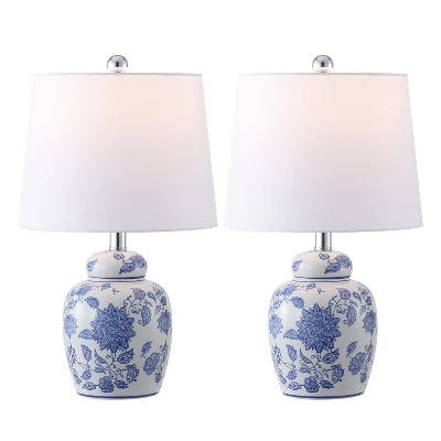 Sandra 20" Table Lamp (Set Of 2) - TBL4630 - White/Blue - Safavieh 3 Sandra 20" Table Lamp (Set Of 2) - TBL4630 - White/Blue - Safavieh
