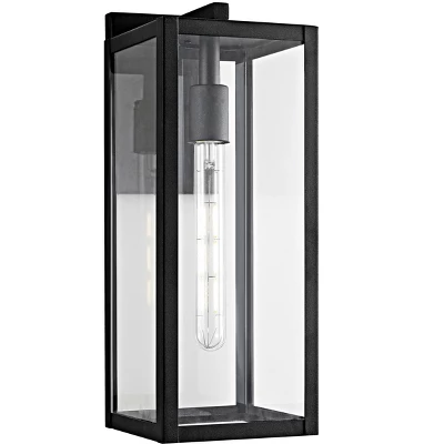 Welson Outdoor Wall Lantern - PLT4007 - Clear/Black - Safavieh 3 Welson Outdoor Wall Lantern - PLT4007 - Clear/Black - Safavieh