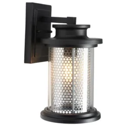 Queren 7.67" Outdoor Sconce (Set Of 2) - PLT7024 - Black - Safavieh -Lighting Store GUEST 31cbb0c0 988a 4c45 b755 bd3aee6a2a19