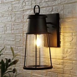 Laela 8.4" Outdoor Sconce (Set Of 2) - PLT4036 - Black - Safavieh -Lighting Store GUEST 344d6288 8825 40c5 a978 d81f21d78a11