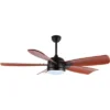 Durden Led Light 57" Ceiling Fan - CLF1029 - Black - Safavieh