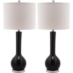 Mae Long Neck Ceramic Table Lamp (Set Of 2) - Safavieh -Lighting Store GUEST 35d19d86 3c09 4a34 9609 103dec8db5ac