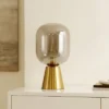 Rain Table Lamp - 18 Inch Height - TBL4523 - Smoke Grey/Brass - Safavieh