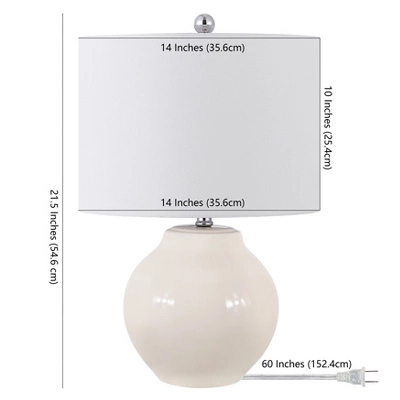 Zaid Table Lamp - 21.5 Inch Height - TBL4348 - Ivory - Safavieh 4 Zaid Table Lamp - 21.5 Inch Height - TBL4348 - Ivory - Safavieh - Image 2