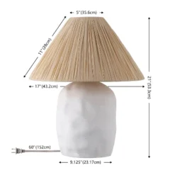 Leola 21" Table Lamp - TBL4652 - Cream/Natural - Safavieh -Lighting Store GUEST 3a8318e0 6d68 408c 9514 6da6da76162a