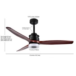 Jemper Led Light 52" Ceiling Fan - CLF1019 - Black - Safavieh -Lighting Store GUEST 3b841e25 4462 4fad 82c4 cf4a91b28e10