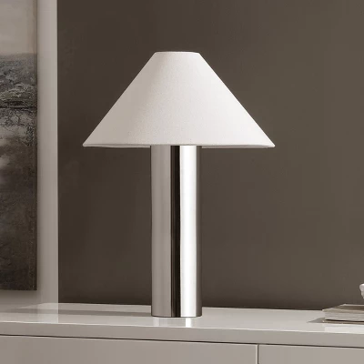 Cheri Table Lamp - 20.5 Inch Height - TBL4617 - Chrome/White - Safavieh 4 Cheri Table Lamp - 20.5 Inch Height - TBL4617 - Chrome/White - Safavieh - Image 2