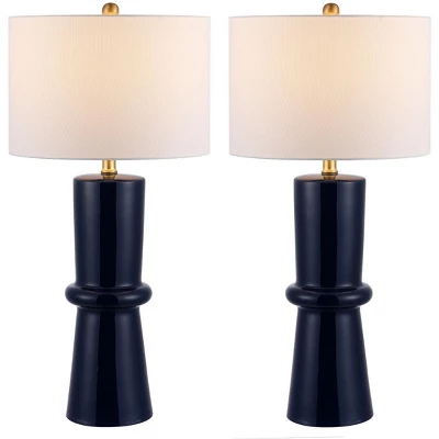 Ellaria Table Lamp (Set Of 2) - 31 Inch Height - TBL4300 - Navy Blue - Safavieh 3 Ellaria Table Lamp (Set Of 2) - 31 Inch Height - TBL4300 - Navy Blue - Safavieh