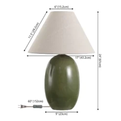Josi 24" Table Lamp - TBL4660 - Green - Safavieh -Lighting Store GUEST 4049fed7 383a 4c71 9324 69361980627a