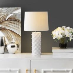 Belford Table Lamp - 18.5 Inch Height - TBL4093 - White - Safavieh 7 Belford Table Lamp - 18.5 Inch Height - TBL4093 - White - Safavieh -Lighting Store GUEST 455355e1 8405 4c51 9011 e261399c2f8a