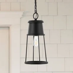Laela 8.4" Outdoor Pendant - PLT4035 - Black - Safavieh -Lighting Store GUEST 458b3a3c f969 4572 bf51 cfa91186c300