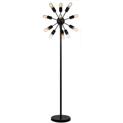 Urban Retro Floor Lamp - LIT4474 - Black - Safavieh 3 Urban Retro Floor Lamp - LIT4474 - Black - Safavieh