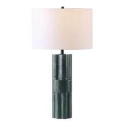 Tolliver Marble Table Lamp - CTL1081 - Dark Green/White - Safavieh Couture