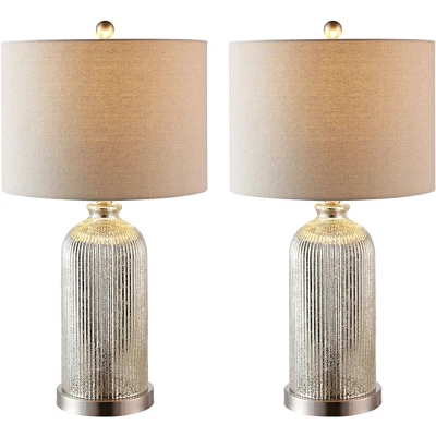 Ashson Table Lamp (Set Of 2) - 26 Inch Height - TBL4217 - Mercury - Safavieh 4 Ashson Table Lamp (Set Of 2) - 26 Inch Height - TBL4217 - Mercury - Safavieh - Image 2