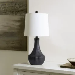 Herleva Table Lamp - 19.5 Inch Height - TBL4479 - Black - Safavieh -Lighting Store GUEST 4fb74f94 c8b1 45ae 9a59 e0b0034cd261