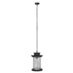 Queren 9.25" Outdoor Pendant - PLT7025 - Black - Safavieh -Lighting Store GUEST 522b5b5f b257 4ecf bf65 7205d77e5bb4