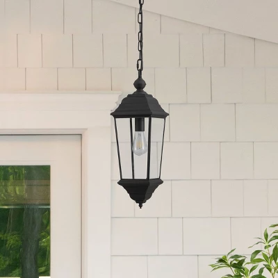 Teri 7" Outdoor Pendant - PLT4083 - Black - Safavieh 4 Teri 7" Outdoor Pendant - PLT4083 - Black - Safavieh - Image 2