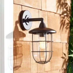 Liese 6.5" Outdoor Wall Sconce (Set Of 2) - PLT7000 - Bronze - Safavieh -Lighting Store GUEST 535d8036 ecbc 4bbd 9c93 61dbf2a50a82