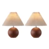 Rory 17.25" Table Lamp (Set Of 2) - TBL4629 - Dark Walnut - Safavieh -Lighting Store GUEST 537215b7 cb90 4e0a 856e 449aa0ae8fcc