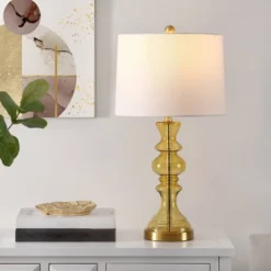 Jaiden Table Lamp (Includes LED Light Bulb) Amber - Safavieh -Lighting Store GUEST 582964d1 c510 4652 bb94 9b637190a020